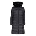 CMP Wintermantel Coat Fix Hood (Glanzeffekt, warm) schwarz Damen